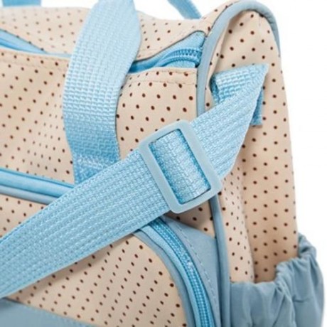 5PCS MULTIFUNCTIONAL DOT NAPPY CHANGING MUMMY HANDBAG DIAPER PAD FEEDING BOTTLE HOLDER FOO
