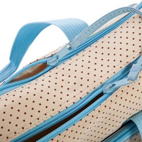 5PCS MULTIFUNCTIONAL DOT NAPPY CHANGING MUMMY HANDBAG DIAPER PAD FEEDING BOTTLE HOLDER FOO
