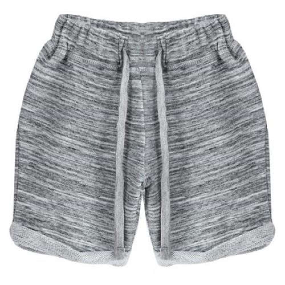 CASUAL SOFT COTTON SUMMER STRAIGHT LEG STRETCHY WAIST BOYS PANTS (GRAY)