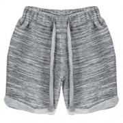 CASUAL SOFT COTTON SUMMER STRAIGHT LEG STRETCHY WAIST BOYS PANTS (GRAY)
