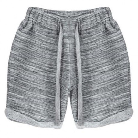 CASUAL SOFT COTTON SUMMER STRAIGHT LEG STRETCHY WAIST BOYS PANTS (GRAY)