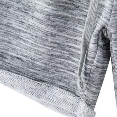 CASUAL SOFT COTTON SUMMER STRAIGHT LEG STRETCHY WAIST BOYS PANTS (GRAY)