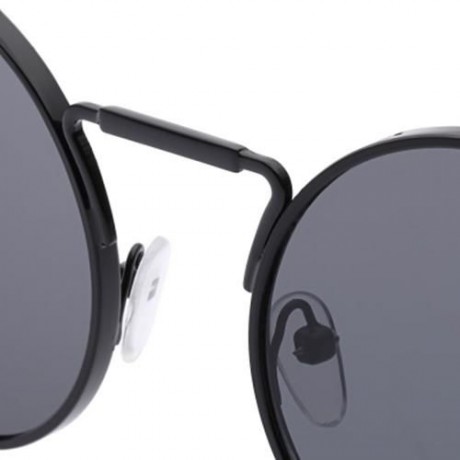 STYLISH COLORED COATING LADIES EYEWEAR ROUND FRAME PUNK FROG SUNGLASSES (BLACK)