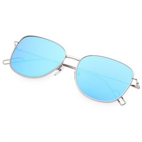 FASHION VINTAGE STYLE SQUARE FRAME COLORED COATING METAL UNISEX EYEGLASSES UV400 (#4)