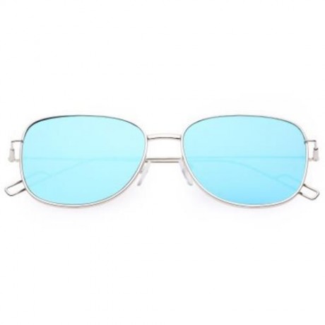 FASHION VINTAGE STYLE SQUARE FRAME COLORED COATING METAL UNISEX EYEGLASSES UV400 (#4)