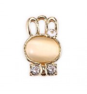 STYLISH RHINESTONE BUNNY CAT SHAPE HOME STICKER FOR IPHONE (WHITE)
