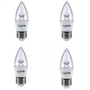 LIGHTME 4PCS 5W 110-240V 420LM C37 E27 3000K LED BULBS (WARM WHITE LIGHT)