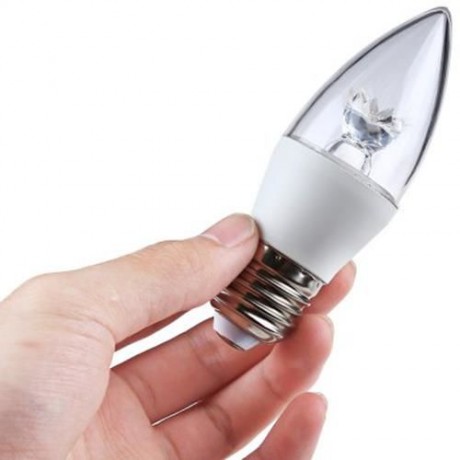 LIGHTME 4PCS 5W 110-240V 420LM C37 E27 3000K LED BULBS (WARM WHITE LIGHT)