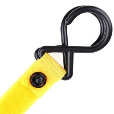PORTABLE HIGH TOUGHNESS BABIES STROLLER HOUSEHOLD HOOK (YELLOW)