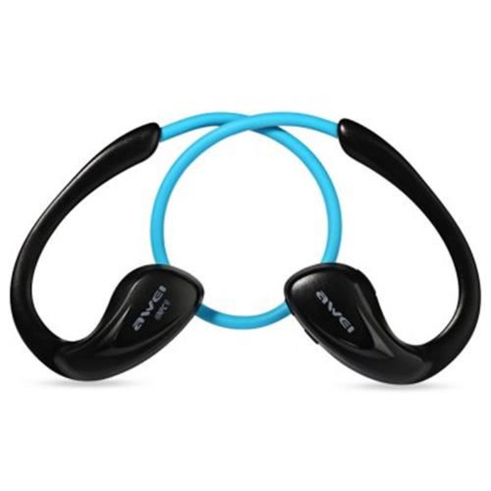 AWEI A880BL WIRELESS BLUETOOTH V4.0 HEADPHONES SPORTS STEREO EARPHONES (BLUE)