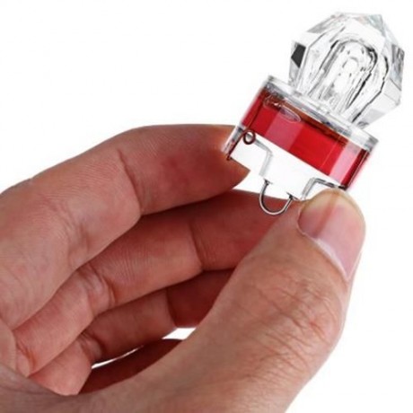 LED DEEP DROP UNDERWATER FISHING FLASHING BAIT LIGHT SQUID STROBE LURE LAMP (RED)