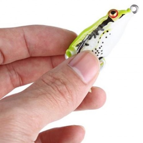 FRESHWATER RAY FROG FISHING LURE HOOKS FISH BAIT TACKLEÂ  (NEON GREEN)