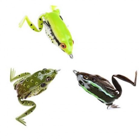 FRESHWATER RAY FROG FISHING LURE HOOKS FISH BAIT TACKLEÂ  (NEON GREEN)