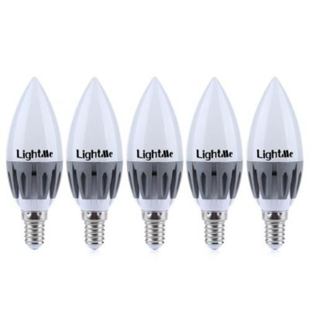 LIGHTME 5PCS LIGHTME E14 220-240V C37 3W LED BULB SMD 2835 SPOT GLOBE LIGHTING (COOL WHITE LIGHTME 5PCS LIGHTME E14 220-240V C37 3W LED BULB SMD 2835 SPOT GLOBE LIGHTING (COOL WHITE