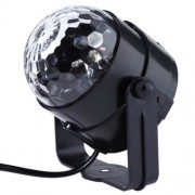 LED RGB CRYSTAL MAGIC BALL EFFECT LIGHTS PARTY LIGHTING WITH REMOTE CONTROLLER (BLACK)