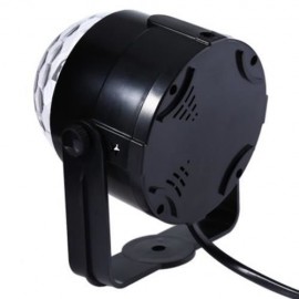 LED RGB CRYSTAL MAGIC BALL EFFECT LIGHTS PARTY LIGHTING WITH REMOTE CONTROLLER (BLACK)