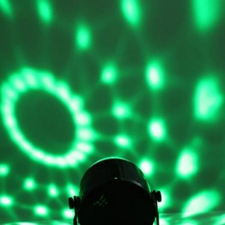 LED RGB CRYSTAL MAGIC BALL EFFECT LIGHTS PARTY LIGHTING WITH REMOTE CONTROLLER (BLACK)