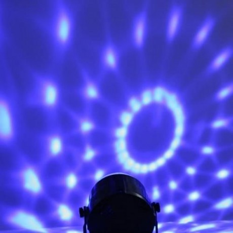 LED RGB CRYSTAL MAGIC BALL EFFECT LIGHTS PARTY LIGHTING WITH REMOTE CONTROLLER (BLACK)