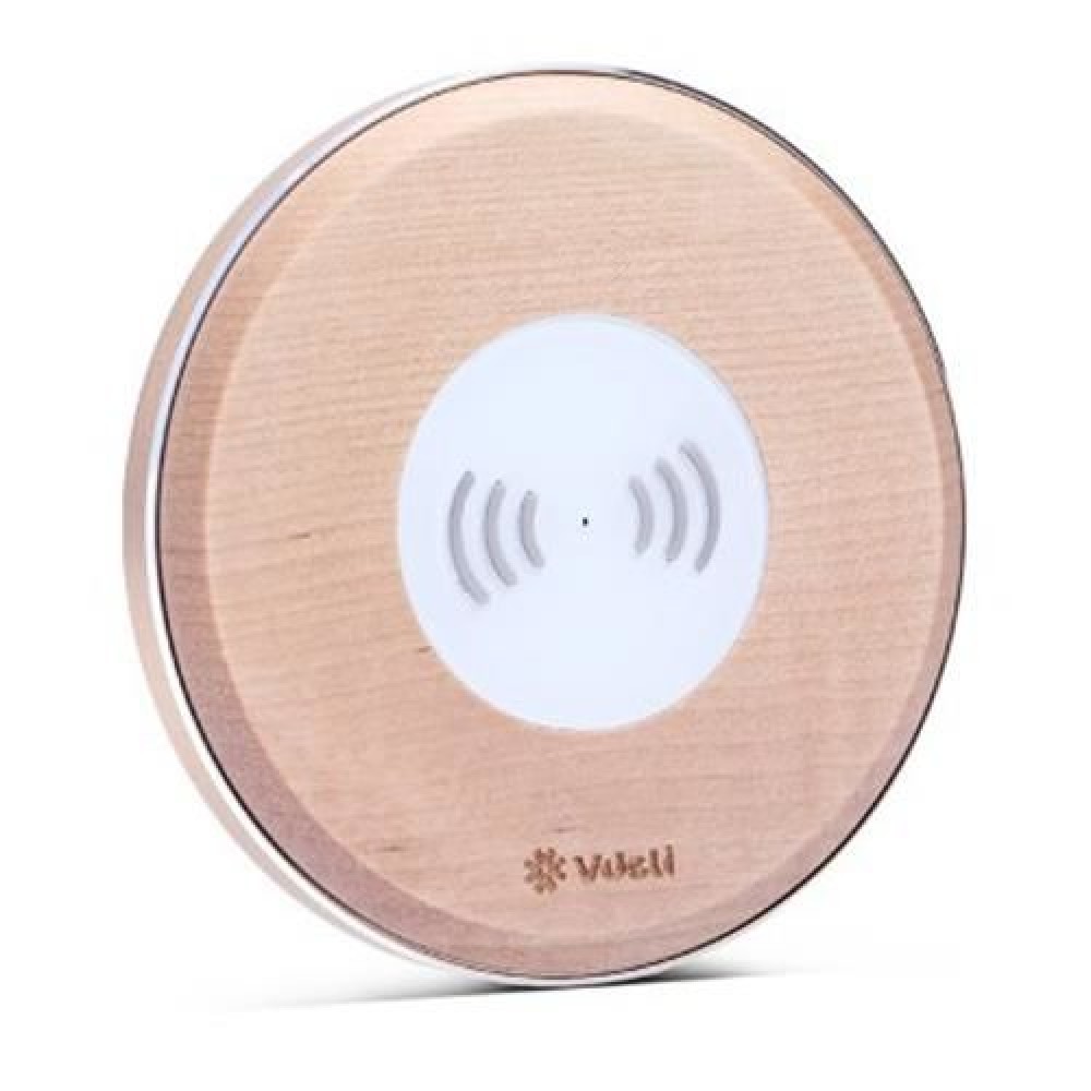 VDELI QI - 005 LIMITLESS SERIES WIRELESS CHARGER WOODEN QI RAPID CHARGING PAD (WOOD COLOR)