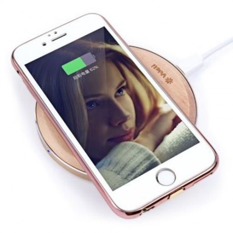 VDELI QI - 005 LIMITLESS SERIES WIRELESS CHARGER WOODEN QI RAPID CHARGING PAD (WOOD COLOR)
