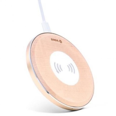 VDELI QI - 005 LIMITLESS SERIES WIRELESS CHARGER WOODEN QI RAPID CHARGING PAD (WOOD COLOR)
