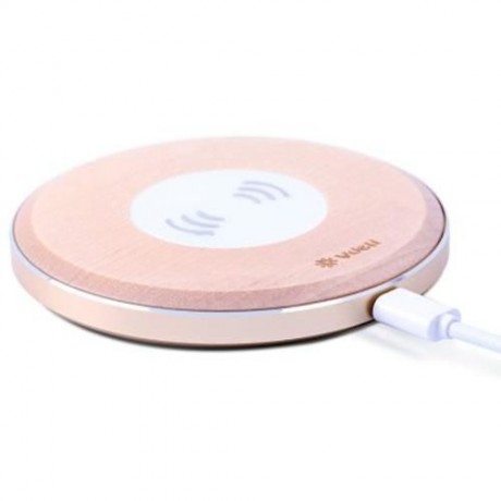 VDELI QI - 005 LIMITLESS SERIES WIRELESS CHARGER WOODEN QI RAPID CHARGING PAD (WOOD COLOR)