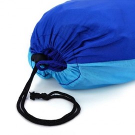 SINGLE PERSON PORTABLE PARACHUTE FABRIC MOSQUITO NET HAMMOCK FOR INDOOR OUTDOOR USE (BLUE)