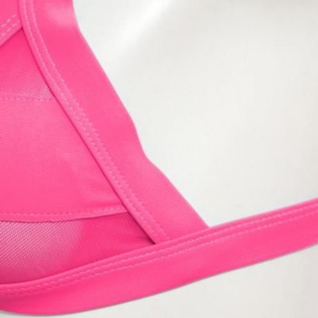 SEXY BIKINI GRENADINE HOLLOW OUT DESIGN TWO PIECES SWIMMING SUITS FOR LADY (ROSE)