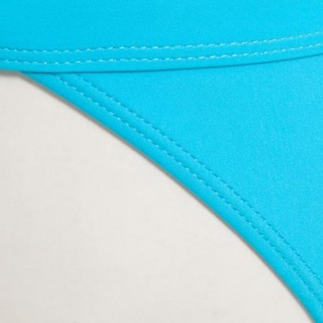 SEXY BIKINI GRENADINE HOLLOW OUT DESIGN TWO PIECES SWIMMING SUITS FOR LADY (BLUE)