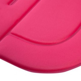 SOLID COLOR BREATHABLE COTTON CUSHION FOR BABY CARRIAGE (ROSE)