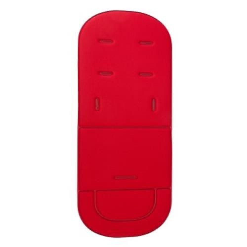 SOLID COLOR BREATHABLE COTTON CUSHION FOR BABY CARRIAGE (RED)