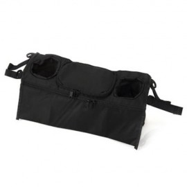 CONVENIENT PRACTICAL BLACK STROLLER ORGANIZER STORAGE CUP BAG FOR BABIES (BLACK)