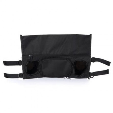 CONVENIENT PRACTICAL BLACK STROLLER ORGANIZER STORAGE CUP BAG FOR BABIES (BLACK)
