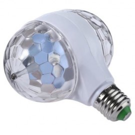 E27 3W COLORFUL AUTO ROTATING RGB LED MAGIC DOUBLE BALL LAMP (WHITE)
