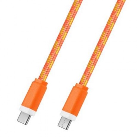 2M TYPE C TO TYPE C COLORFUL NYLON BRAIDED TYPE-C TRANSFER DATA SYNC CABLE CHARGING CORD L
