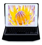 WIRELESS ALUMINUM BLUETOOTH 3.0 ABS KEYBOARD USB CHARGING CABLE PU PROTECTIVE LEATHER CASE