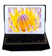 WIRELESS ALUMINUM BLUETOOTH 3.0 ABS KEYBOARD USB CHARGING CABLE PU PROTECTIVE LEATHER CASE