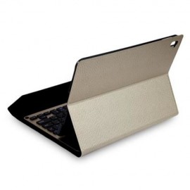 WIRELESS ALUMINUM BLUETOOTH 3.0 ABS KEYBOARD USB CHARGING CABLE PU PROTECTIVE LEATHER CASE