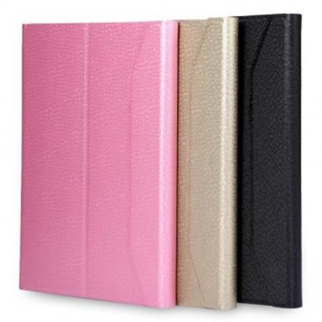 WIRELESS ALUMINUM BLUETOOTH 3.0 ABS KEYBOARD USB CHARGING CABLE PU PROTECTIVE LEATHER CASE