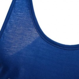 ACTIVE SCOOP COLLAR PRINTED COTTON BLEND RACERBACK GYM TANK FOR MEN (BLUE)
