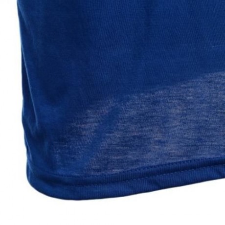 ACTIVE SCOOP COLLAR PRINTED COTTON BLEND RACERBACK GYM TANK FOR MEN (BLUE)