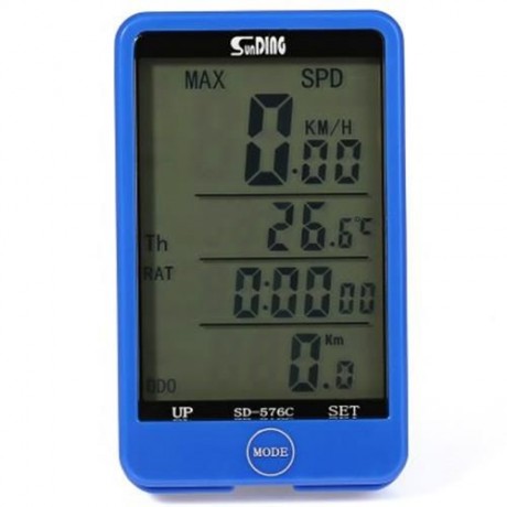 SUNDING SD - 576C WATER RESISTANT TOUCH SCREEN WIRELESS BIKE COMPUTER SPEEDOMETER WITH LCD