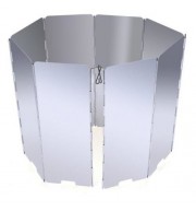 8 PLATES ALUMINUM ALLOY OUTDOOR FOLDABLE CAMPING COOKER STOVE WIND SCREEN WINDSHIELD (SILV