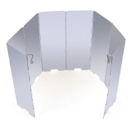 8 PLATES ALUMINUM ALLOY OUTDOOR FOLDABLE CAMPING COOKER STOVE WIND SCREEN WINDSHIELD (SILV