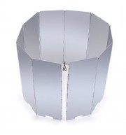 10 PLATES ALUMINUM ALLOY OUTDOOR FOLDABLE CAMPING COOKER STOVE WIND SCREEN WINDSHIELD (SIL