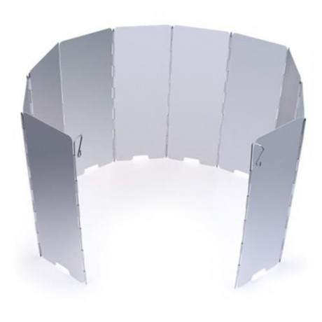 10 PLATES ALUMINUM ALLOY OUTDOOR FOLDABLE CAMPING COOKER STOVE WIND SCREEN WINDSHIELD (SIL