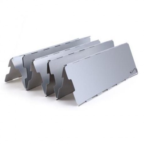 10 PLATES ALUMINUM ALLOY OUTDOOR FOLDABLE CAMPING COOKER STOVE WIND SCREEN WINDSHIELD (SIL