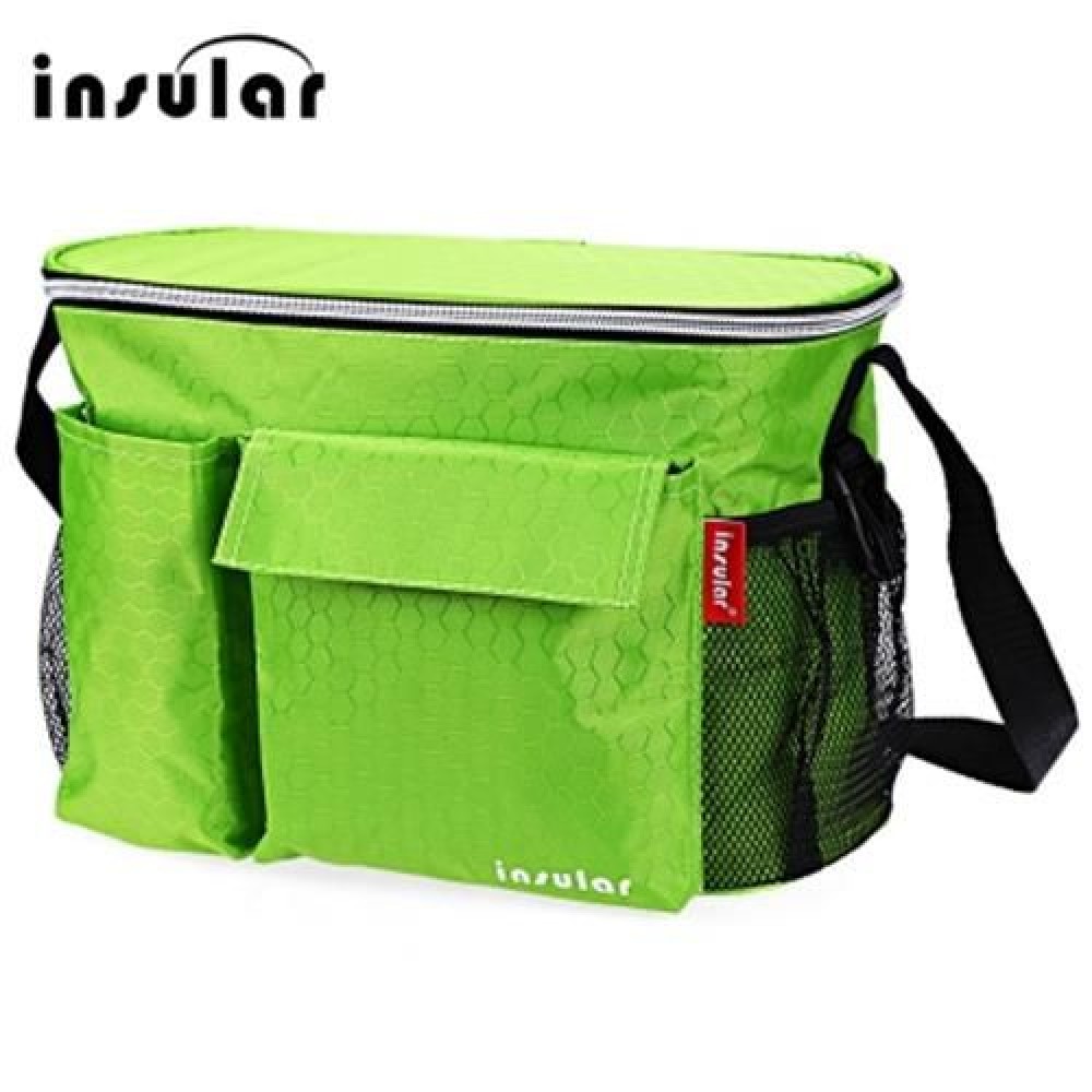 INSULAR PORTABLE WATERPROOF BABIES DIAPER BAG WITH MESH BAG (GREEN)