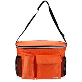 INSULAR PORTABLE WATERPROOF BABIES DIAPER BAG WITH MESH BAG (ORANGE)