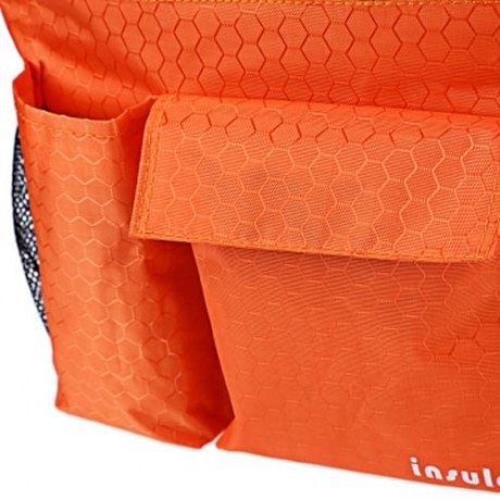 INSULAR PORTABLE WATERPROOF BABIES DIAPER BAG WITH MESH BAG (ORANGE)